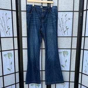 CAbi Women's Dark Blue Flare Jeans